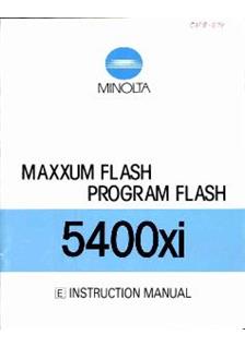 Minolta 5400 xi manual. Camera Instructions.